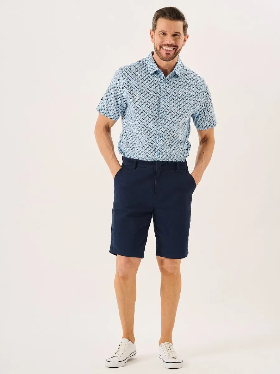 navy_stretch_chino_shorts_4.webp Quba & Co Navy Stretch Chino Shorts - Sandor New