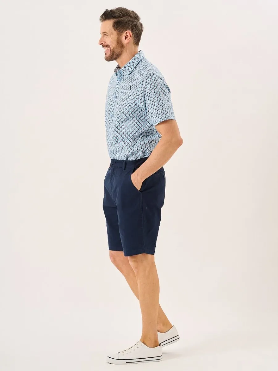 navy_stretch_chino_shorts_6.webp Quba & Co Navy Stretch Chino Shorts - Sandor New
