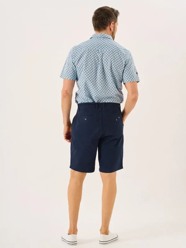 Quba & Co Navy Stretch Chino Shorts - Sandor New