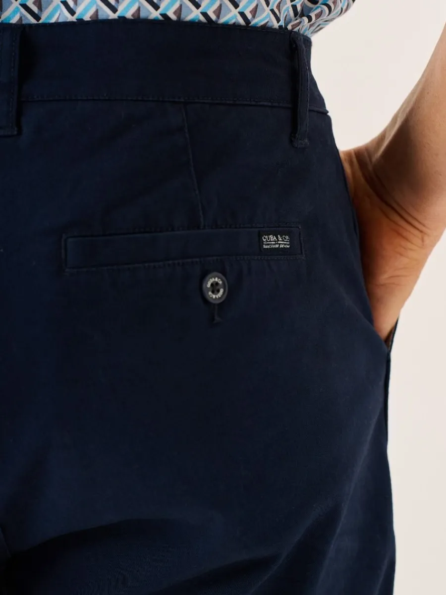 navy_stretch_chino_shorts_9.webp Quba & Co Navy Stretch Chino Shorts - Sandor New