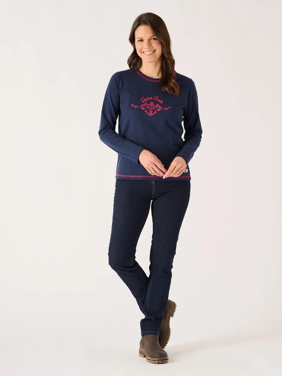 navy_xseries_long_sleeve__3.webp Quba & Co Navy X-Series Long Sleeve Graphic Nautical Design T-Shirt - Marsha Best
