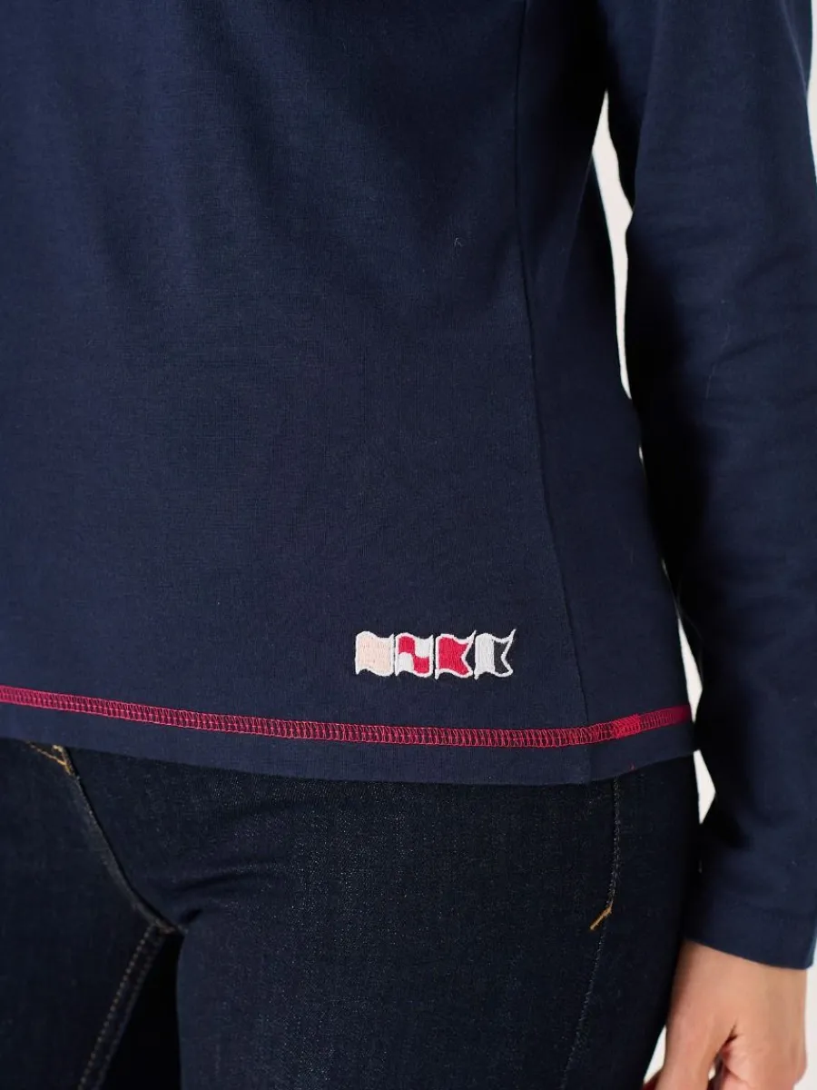 navy_xseries_long_sleeve__6.webp Quba & Co Navy X-Series Long Sleeve Graphic Nautical Design T-Shirt - Marsha Best