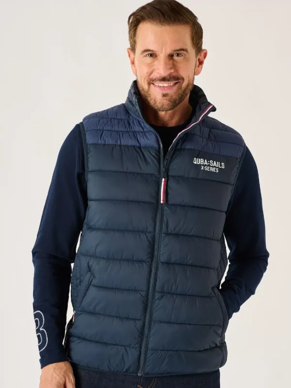 Quba & Co Navy X-Series Ultra Light Showerproof Packable Thermal Padded Gilet - Upton Sale