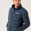 Quba & Co Navy X-Series Ultra Light Showerproof Packable Thermal Padded Jacket - Umberleigh Outlet