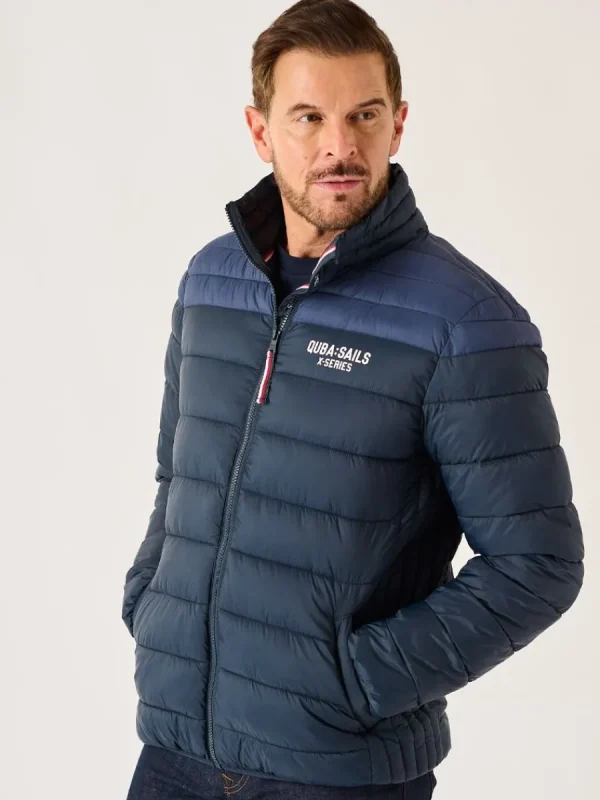 Quba & Co Navy X-Series Ultra Light Showerproof Packable Thermal Padded Jacket - Umberleigh Outlet
