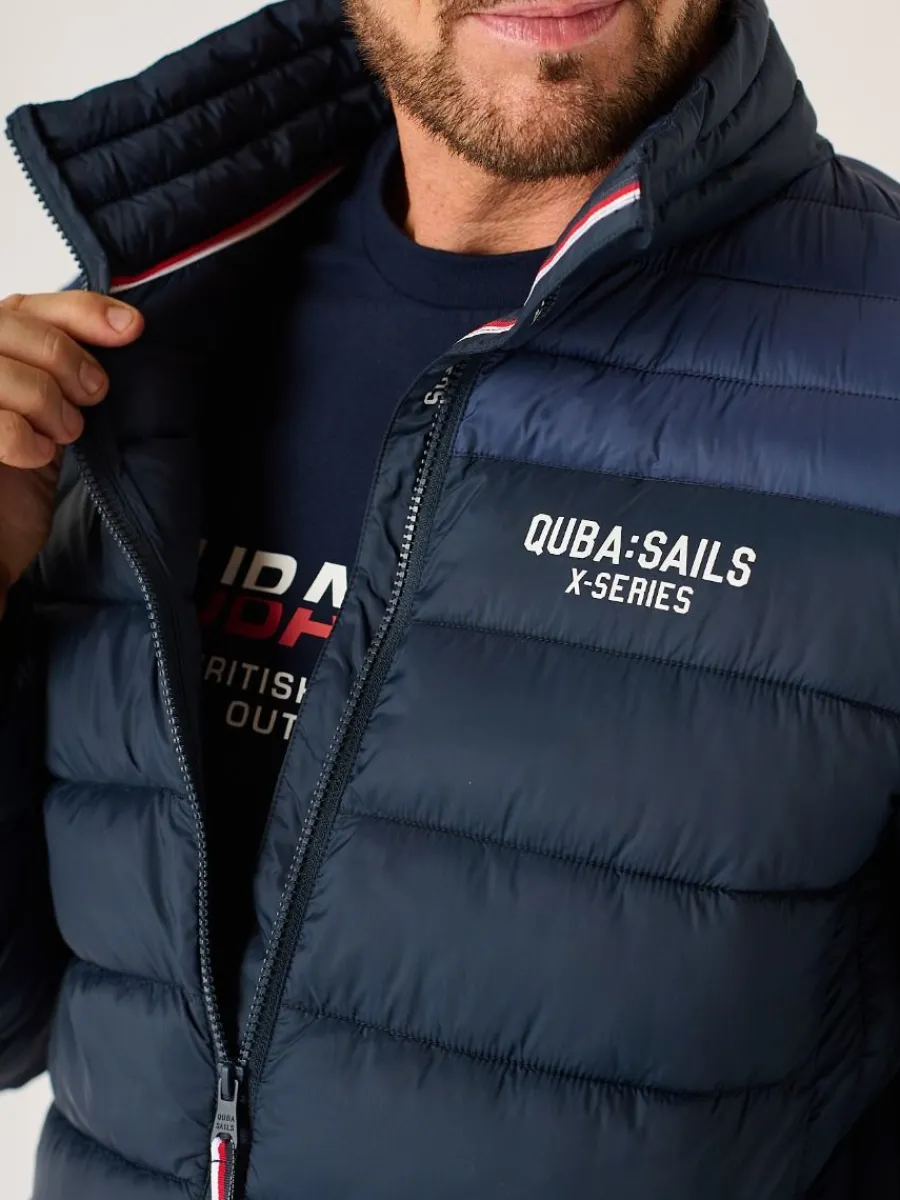 navy_xseries_ultra_light__1.webp Quba & Co Navy X-Series Ultra Light Showerproof Packable Thermal Padded Jacket - Umberleigh Outlet