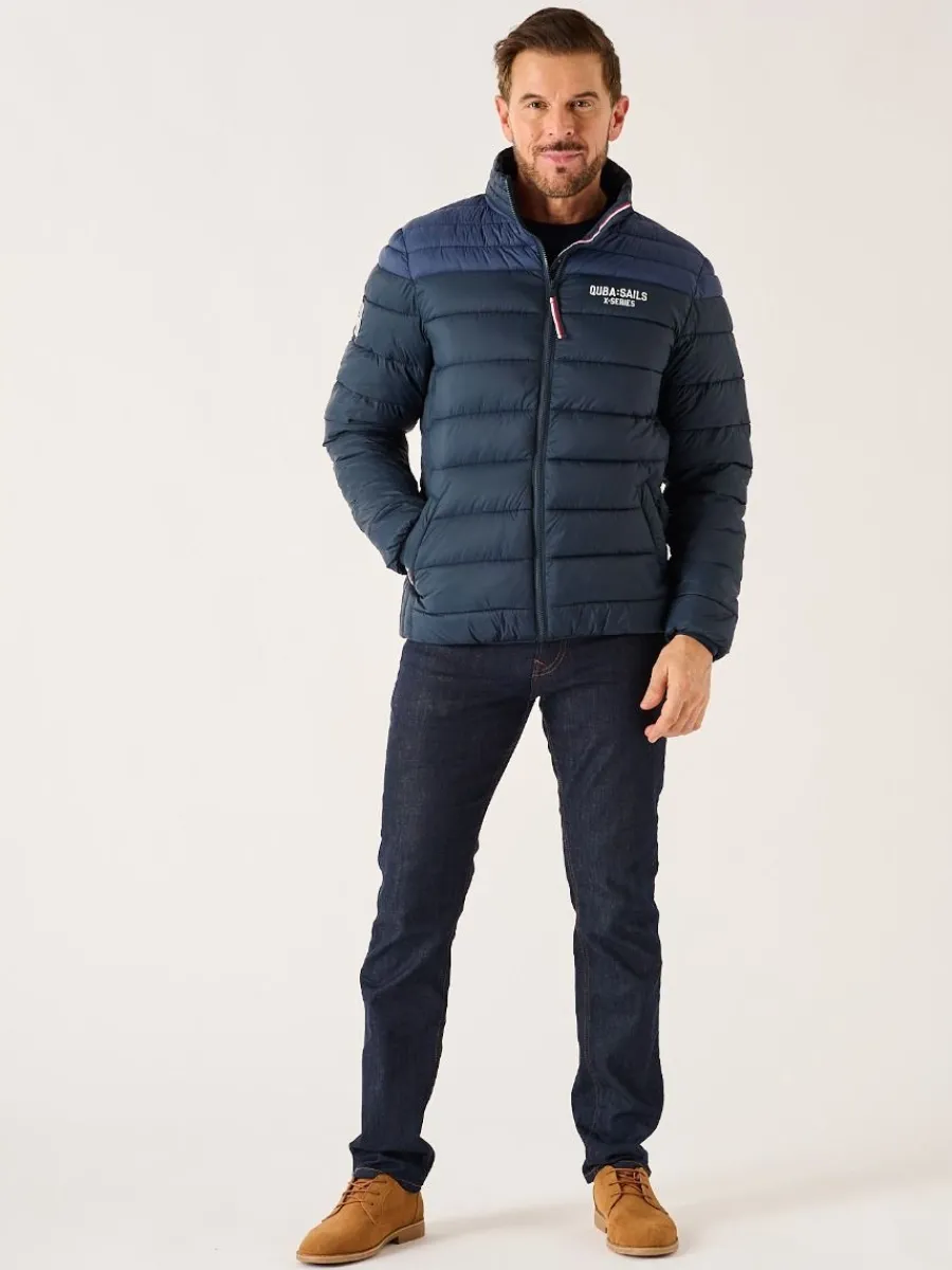 navy_xseries_ultra_light__3.webp Quba & Co Navy X-Series Ultra Light Showerproof Packable Thermal Padded Jacket - Umberleigh Outlet