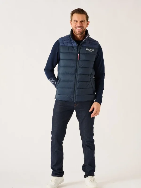 Quba & Co Navy X-Series Ultra Light Showerproof Packable Thermal Padded Gilet - Upton Sale