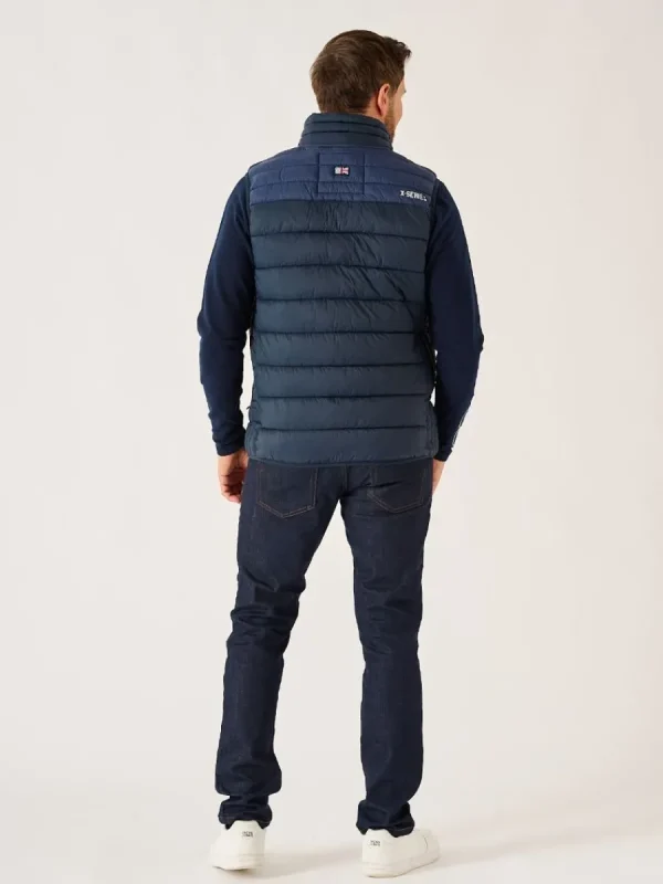 Quba & Co Navy X-Series Ultra Light Showerproof Packable Thermal Padded Gilet - Upton Sale
