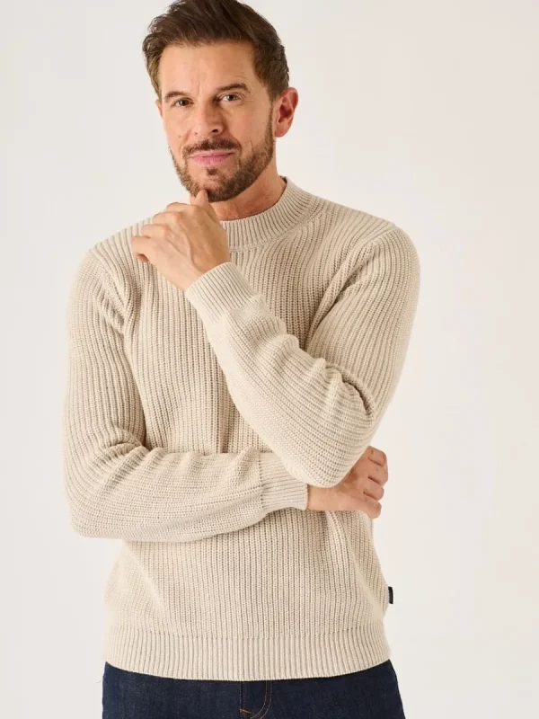 Quba & Co Oatmeal Chunky Rib Knitted Lifestyle Jumper - Newfalls Online