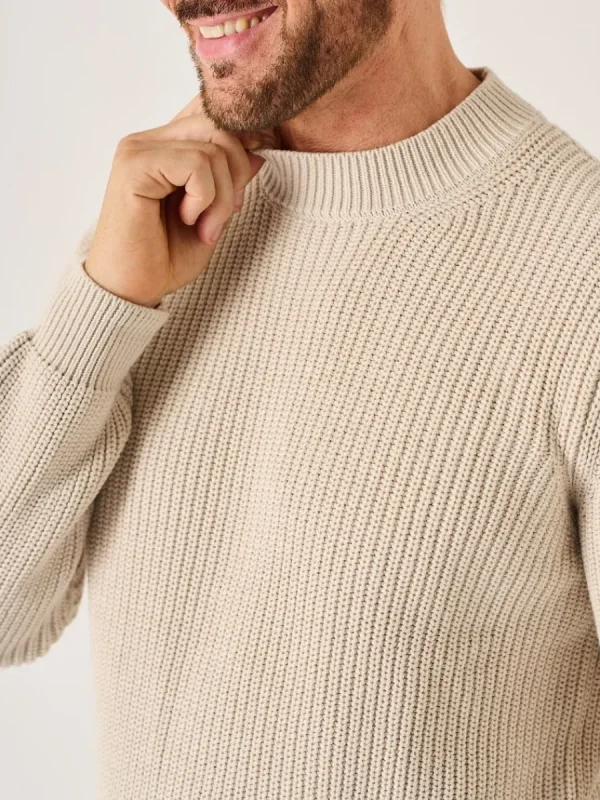 Quba & Co Oatmeal Chunky Rib Knitted Lifestyle Jumper - Newfalls Online