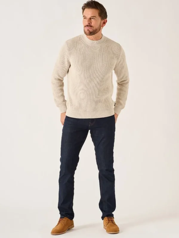 Quba & Co Oatmeal Chunky Rib Knitted Lifestyle Jumper - Newfalls Online