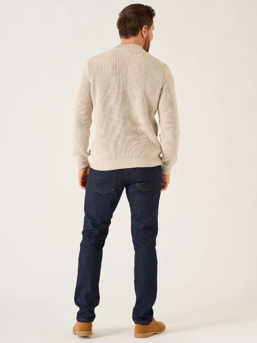 oatmeal_chunky_rib_knitte_5.webp Quba & Co Oatmeal Chunky Rib Knitted Lifestyle Jumper - Newfalls Online