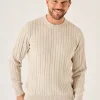Quba & Co Oatmeal Lifestyle Cable Knitted Jumper - Mondell Clearance