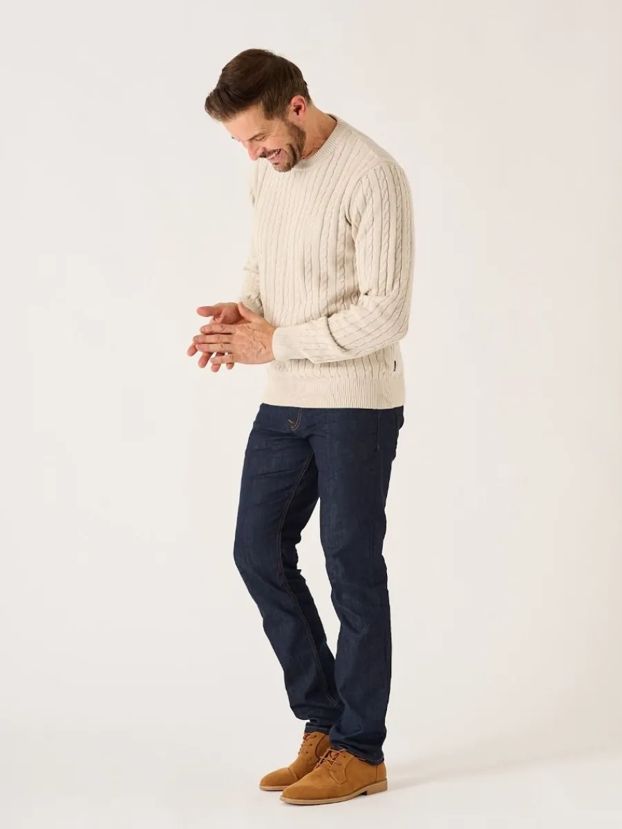 oatmeal_lifestyle_cable_k_4.webp Quba & Co Oatmeal Lifestyle Cable Knitted Jumper - Mondell Clearance