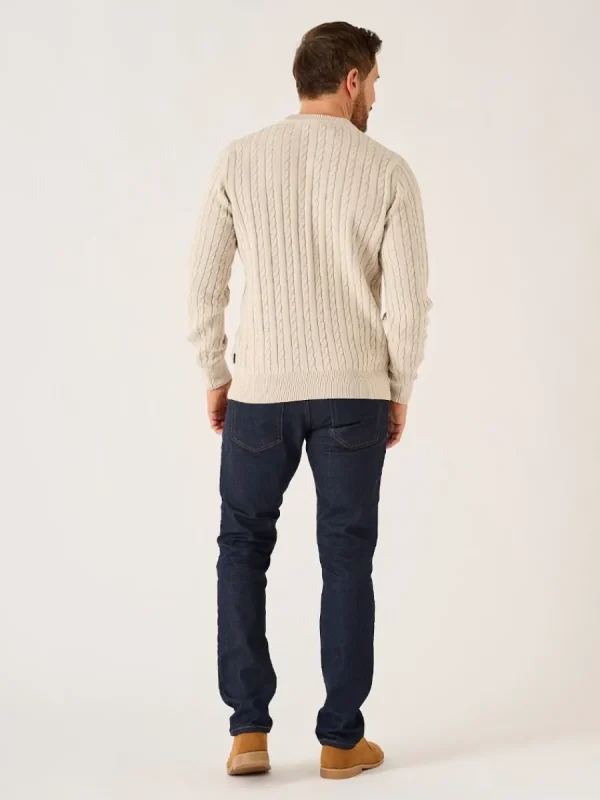 Quba & Co Oatmeal Lifestyle Cable Knitted Jumper - Mondell Clearance