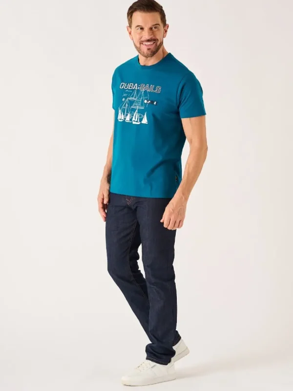 Quba & Co Ocean Blue X-Series Nautical Graphic T-Shirt - Monton Best