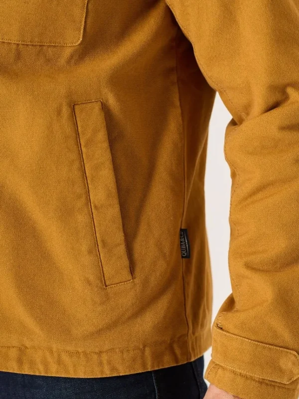 Quba & Co Ochre Borg Lined Lifestyle Canvas Jacket - Jaxon Hot