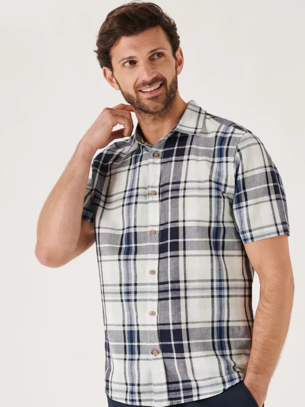Quba & Co Orton Multicoloured Checked Short Sleeve Shirt Online