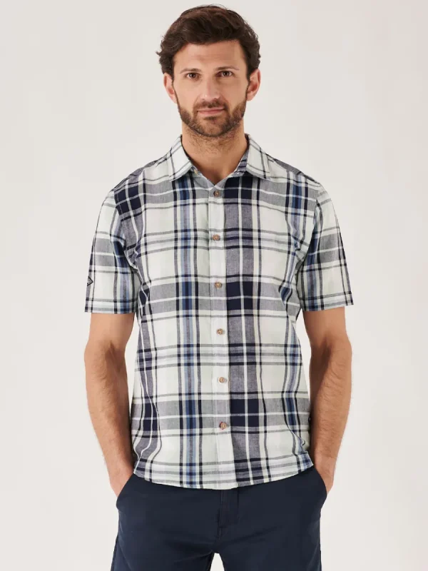Quba & Co Orton Multicoloured Checked Short Sleeve Shirt Online