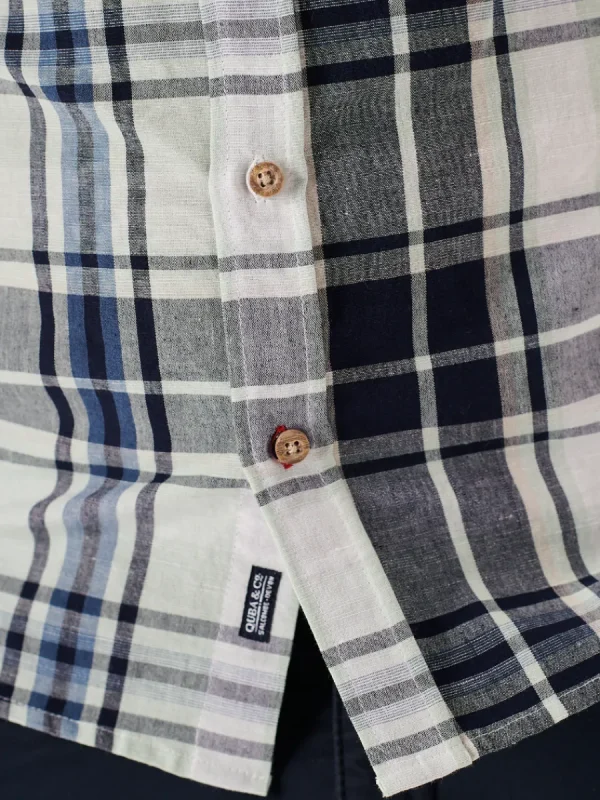 Quba & Co Orton Multicoloured Checked Short Sleeve Shirt Online