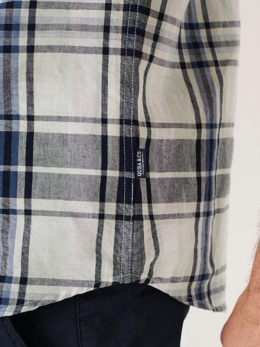 orton_multicoloured_check_5.webp Quba & Co Orton Multicoloured Checked Short Sleeve Shirt Online