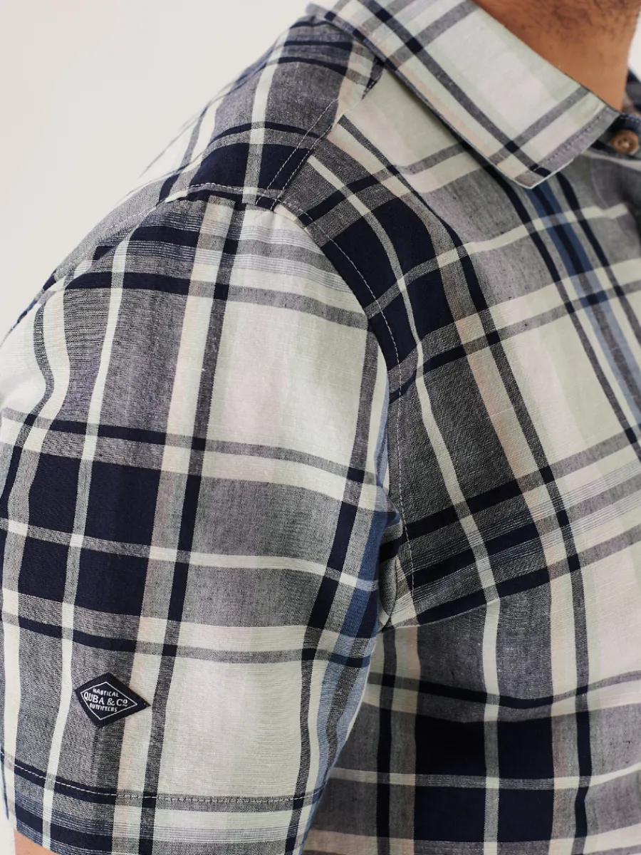 orton_multicoloured_check_6.webp Quba & Co Orton Multicoloured Checked Short Sleeve Shirt Online