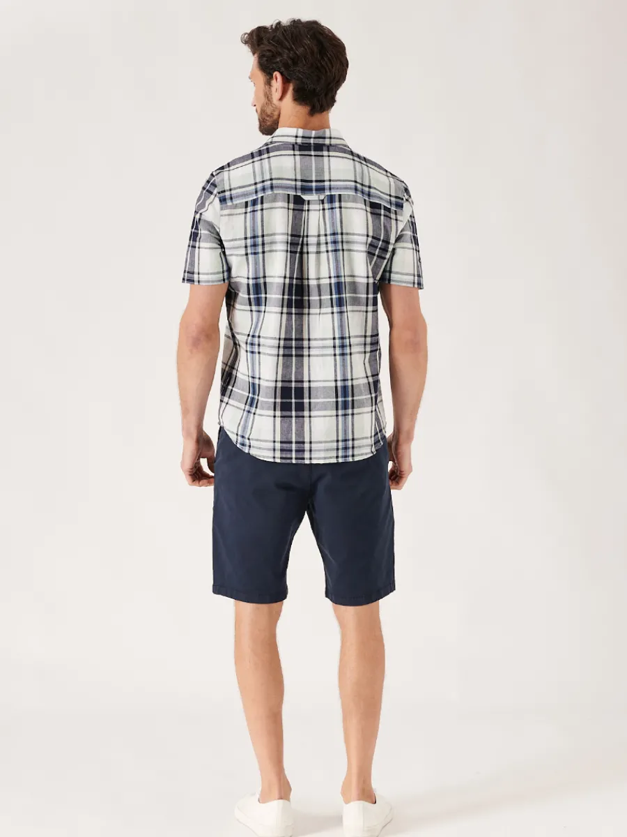 orton_multicoloured_check_7.webp Quba & Co Orton Multicoloured Checked Short Sleeve Shirt Online