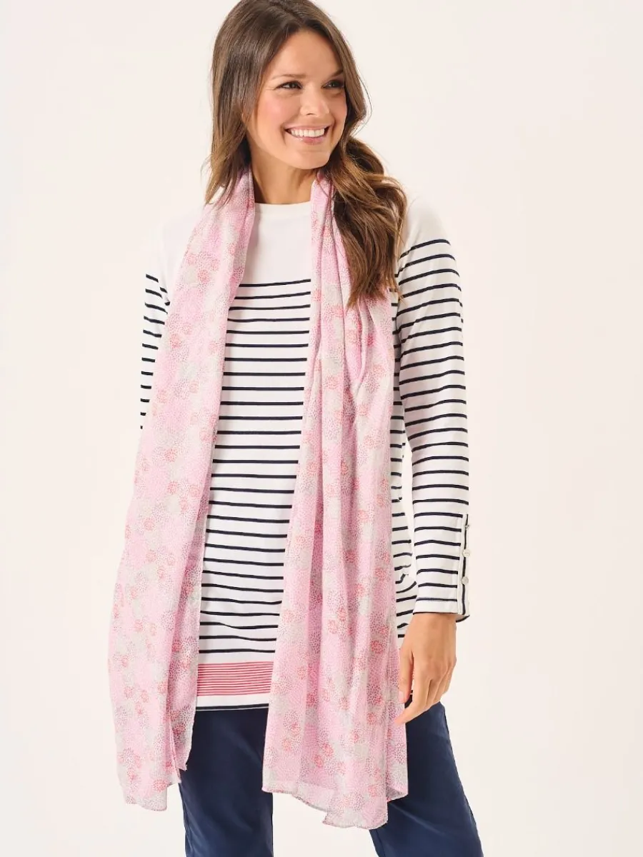 pink_and_white_flower_pat_4.webp Quba & Co Pink And White Flower Pattern Viscose Scarf - Symone Discount