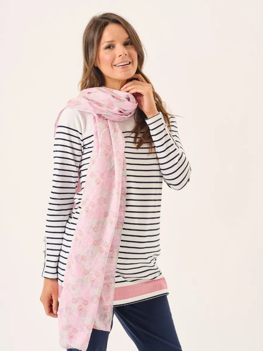 pink_and_white_flower_pat_6.webp Quba & Co Pink And White Flower Pattern Viscose Scarf - Symone Discount