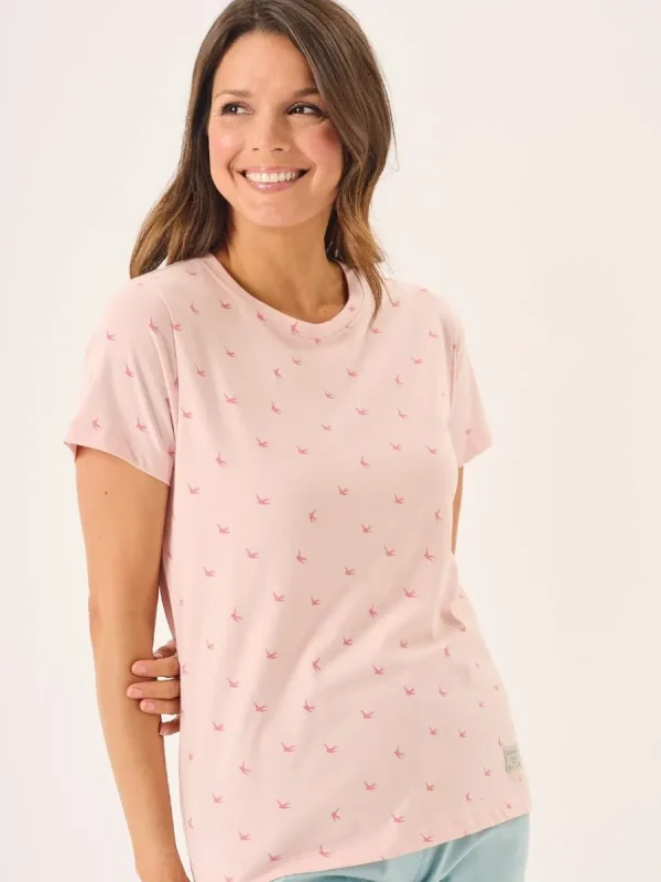 Quba & Co Pink Bird Print T-Shirt - Geena Sale