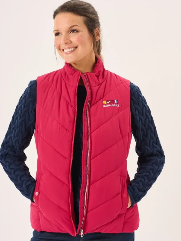 Quba & Co Pomegranate Ladies X-Series Shower And Windproof Gilet - Kitt Outlet