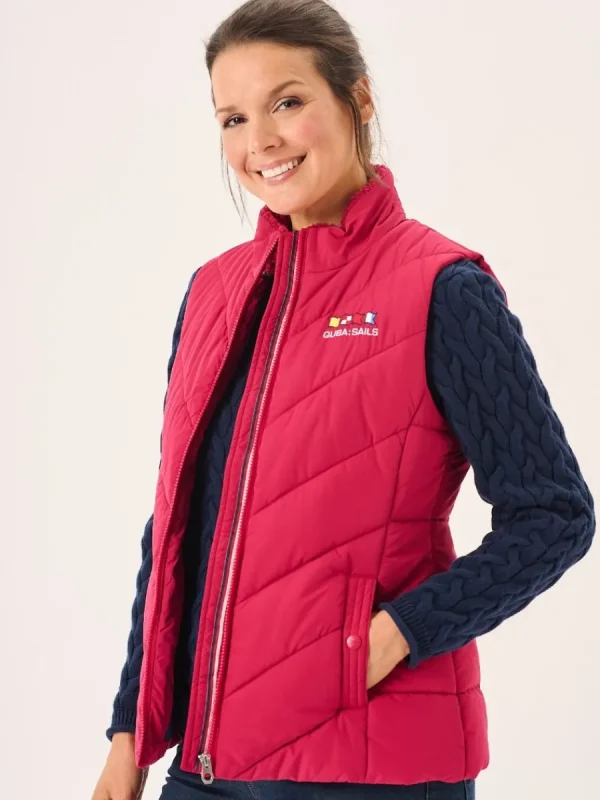 Quba & Co Pomegranate Ladies X-Series Shower And Windproof Gilet - Kitt Outlet