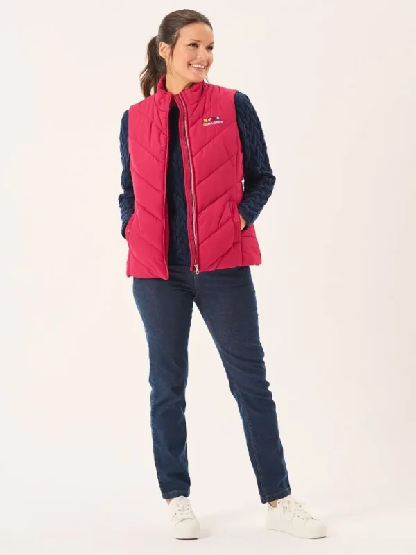 Quba & Co Pomegranate Ladies X-Series Shower And Windproof Gilet - Kitt Outlet