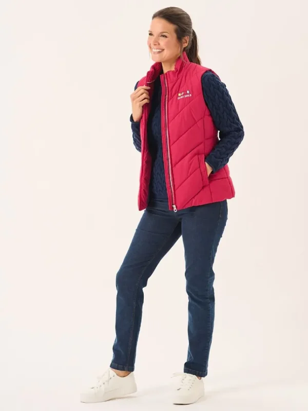 Quba & Co Pomegranate Ladies X-Series Shower And Windproof Gilet - Kitt Outlet