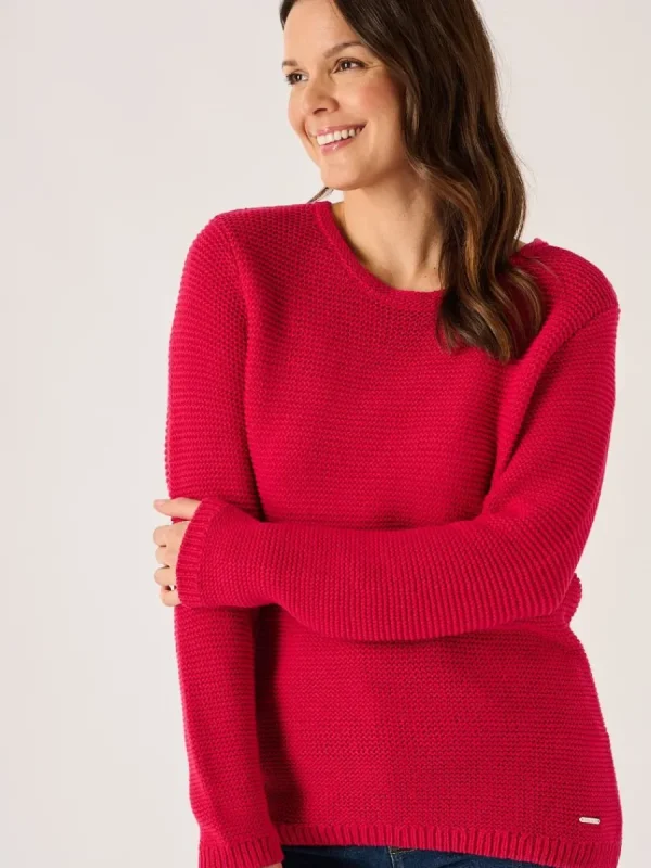 Quba & Co Pomegranate Purl Stitch Tape Yarn Jumper - Skye Sale