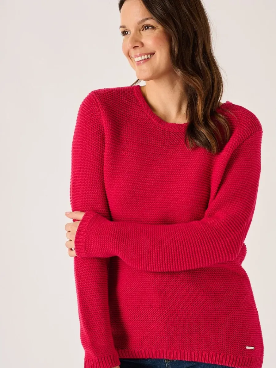 pomegranate_purl_stitch_t_2.webp Quba & Co Pomegranate Purl Stitch Tape Yarn Jumper - Skye Sale
