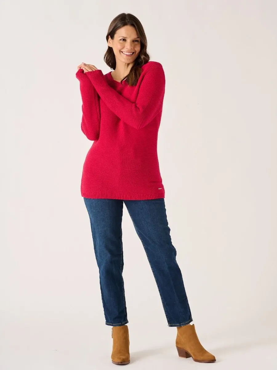 pomegranate_purl_stitch_t_3.webp Quba & Co Pomegranate Purl Stitch Tape Yarn Jumper - Skye Sale