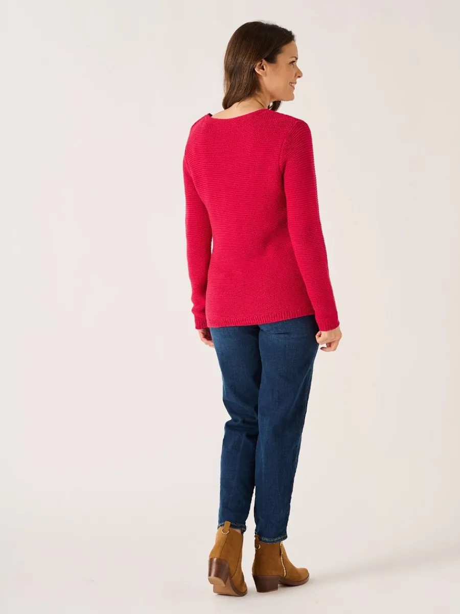 pomegranate_purl_stitch_t_6.webp Quba & Co Pomegranate Purl Stitch Tape Yarn Jumper - Skye Sale