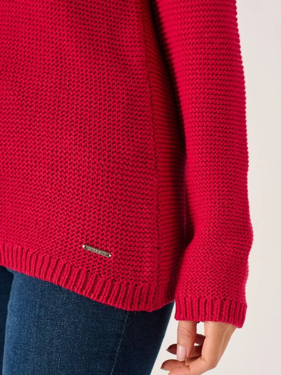 pomegranate_purl_stitch_t_7.webp Quba & Co Pomegranate Purl Stitch Tape Yarn Jumper - Skye Sale