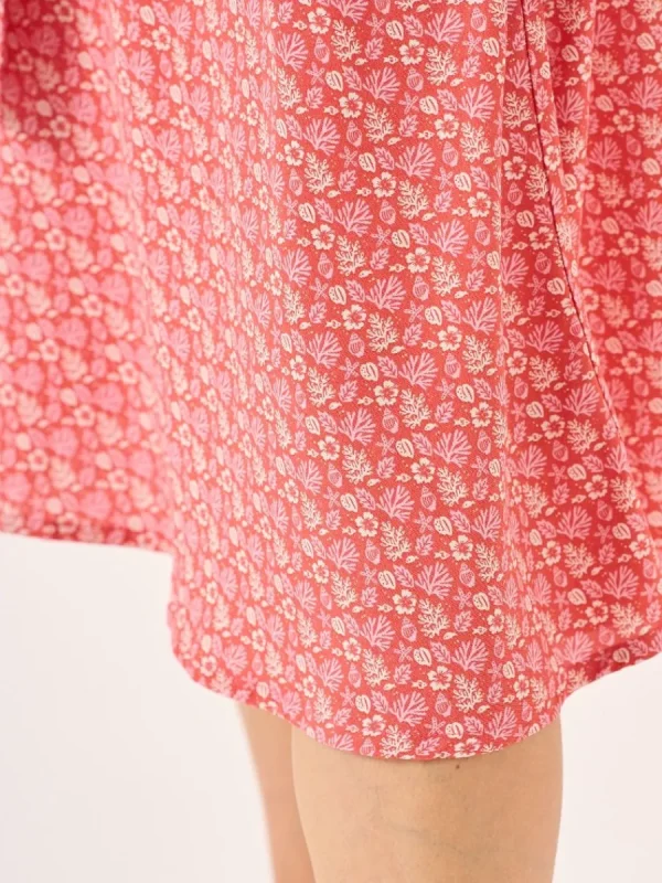 Quba & Co Red & White Nautical Print Fit And Flare Dress - Norah Discount