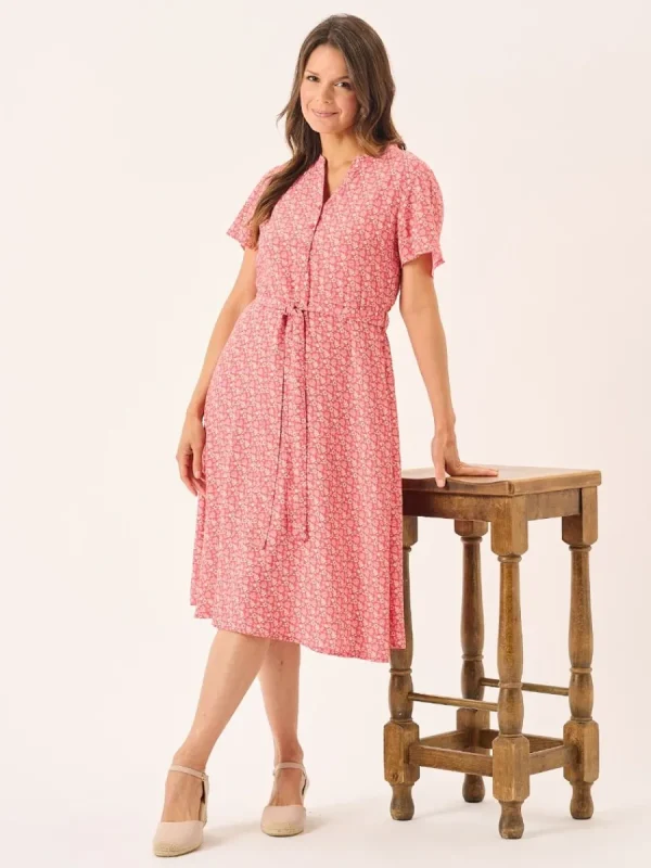 Quba & Co Red & White Nautical Print Fit And Flare Dress - Norah Discount