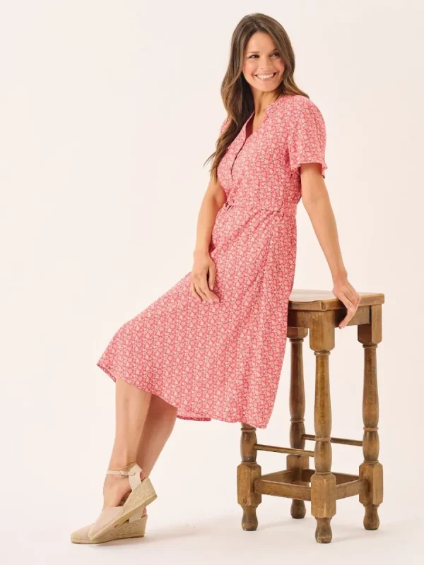 Quba & Co Red & White Nautical Print Fit And Flare Dress - Norah Discount
