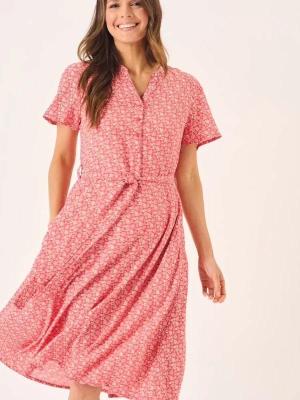 Quba & Co Red & White Nautical Print Fit And Flare Dress - Norah Discount