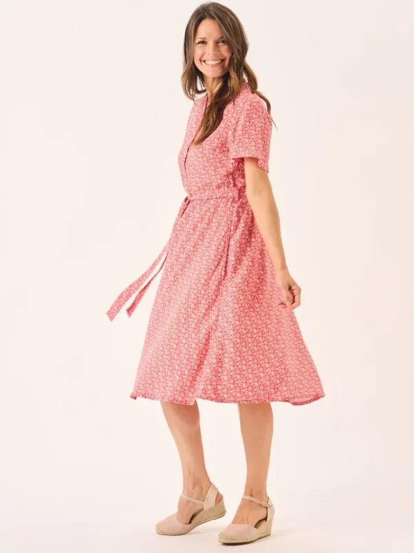 Quba & Co Red & White Nautical Print Fit And Flare Dress - Norah Discount
