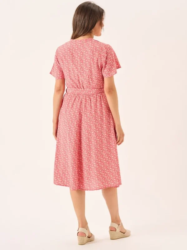 Quba & Co Red & White Nautical Print Fit And Flare Dress - Norah Discount