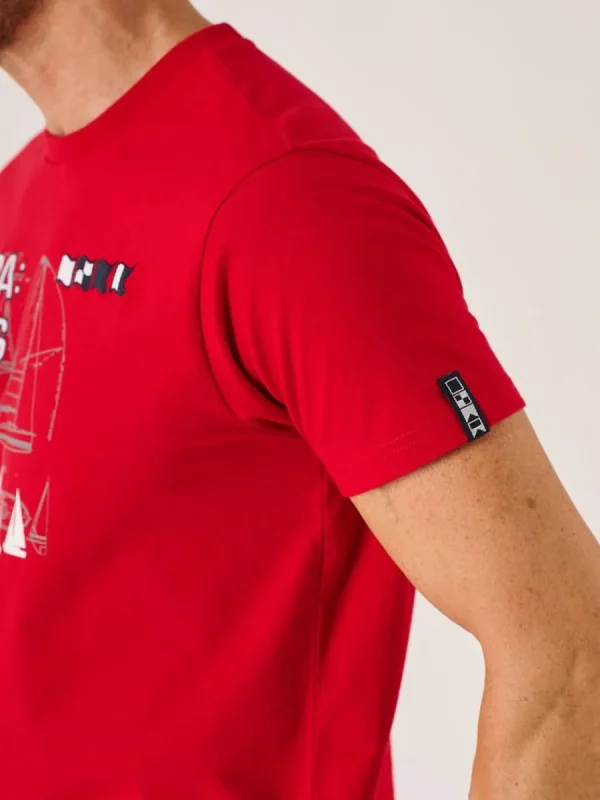 Quba & Co Red X-Series Nautical Graphic T-Shirt - Molter Clearance