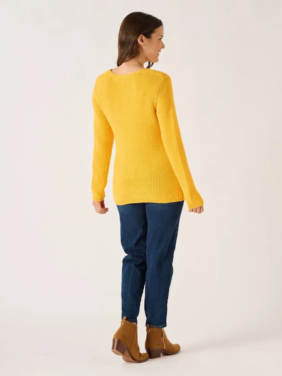 saffron_purl_stitch_tape__6.webp Quba & Co Saffron Purl Stitch Tape Yarn Jumper - Skye Hot