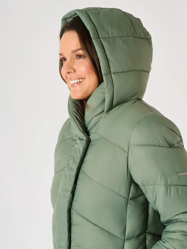 Quba & Co Sage Green Hooded Padded Coat - Plover Hot