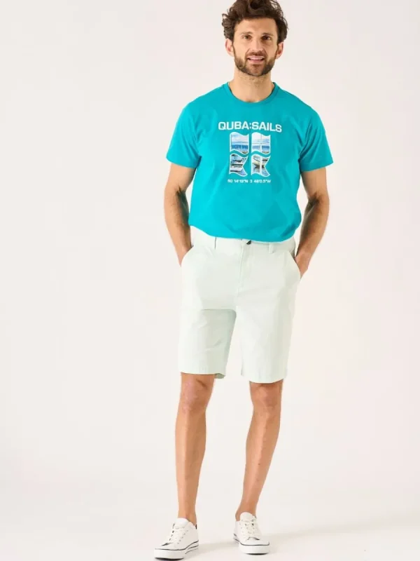 Quba & Co Sanford Chino Shorts Cool Mint Green Best
